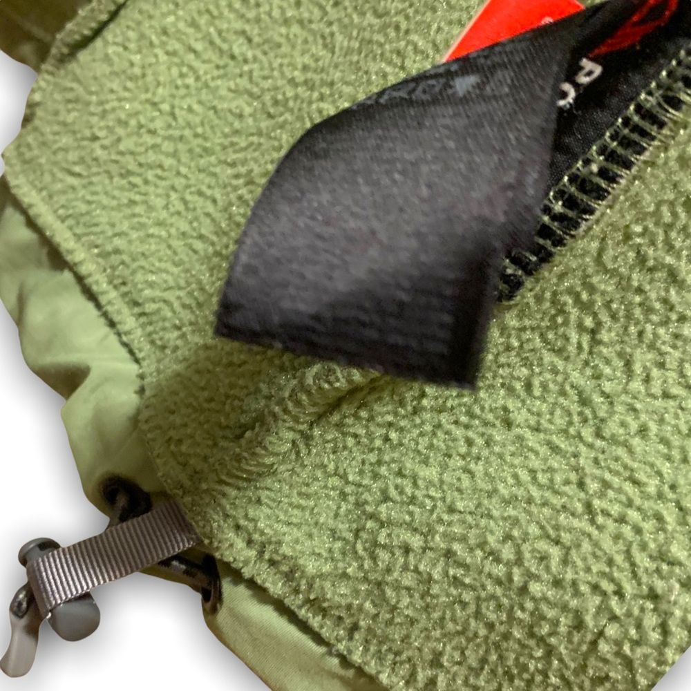 North Face XL Womens Denali Fleece Jacket Full Zip Drawstring Sage Green - Picture 8 of 12